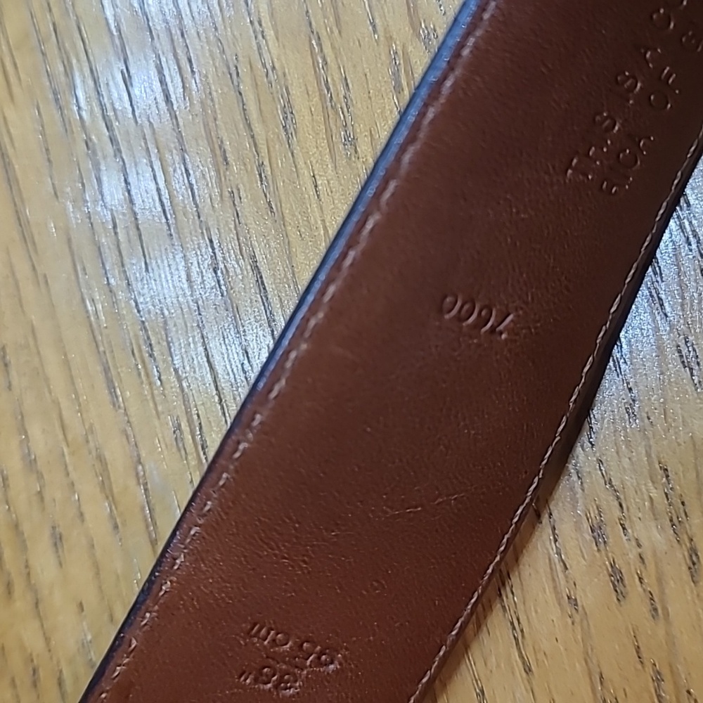 COACH Black Leather Belt w/gold buckle #7600, 38" x 1", Classic Design, … - Picture 3 of 7